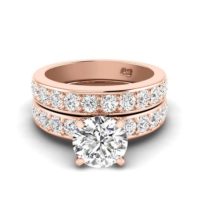 2.10-7.60 CT Round Cut Diamonds - Bridal Set