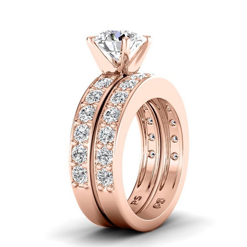 2.10 - 7.60 CT Round Cut Diamonds - Bridal Set - Primestyle.com