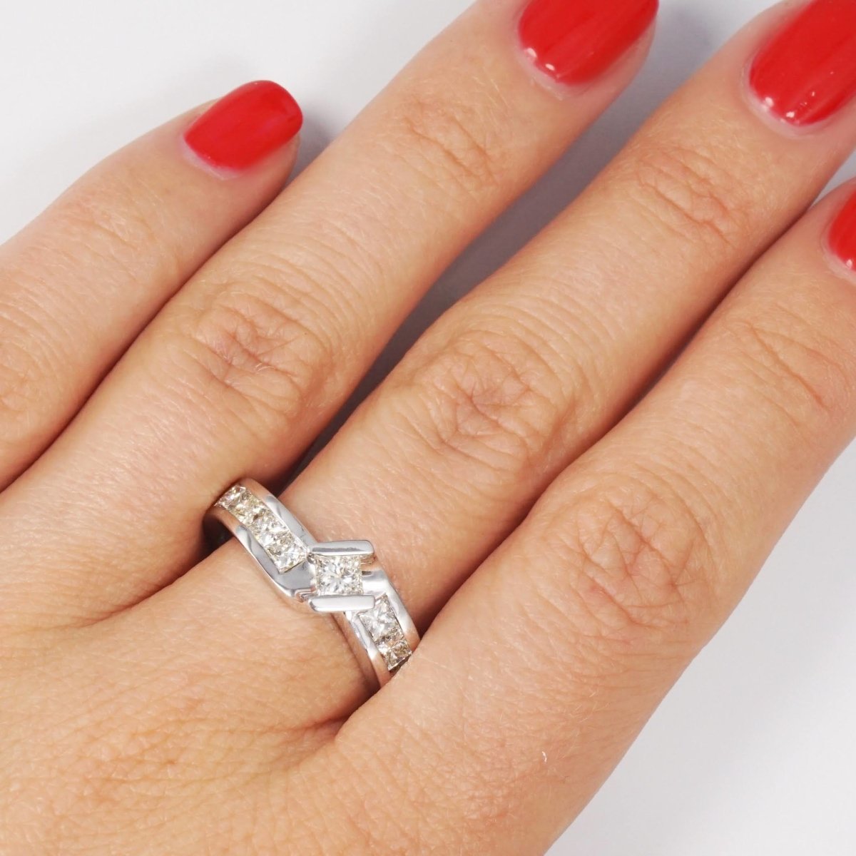 2.15-3.30 CT Princess Cut Natural Diamonds - Engagement Ring