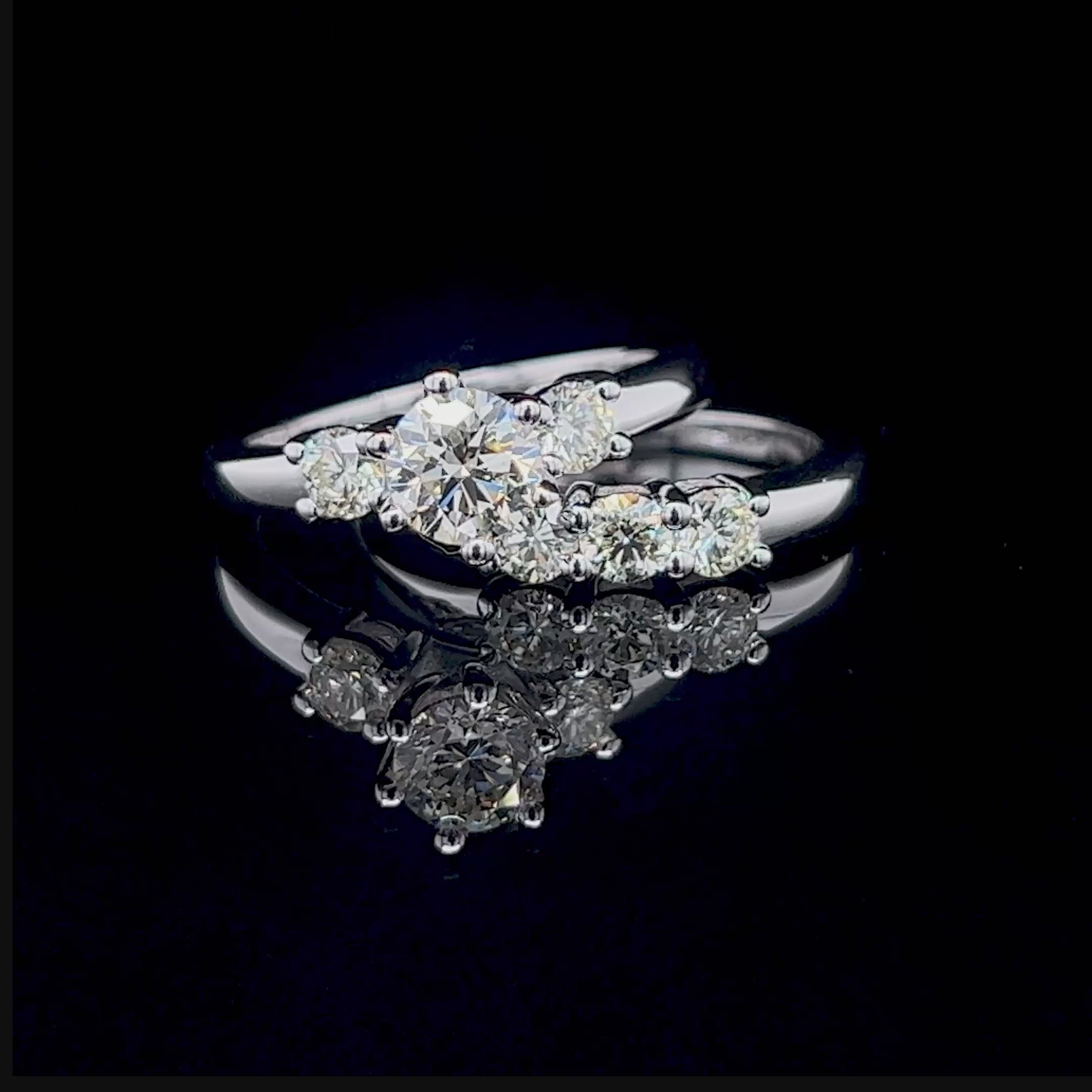 Breathtaking 2.00 CT Round Cut Diamond Bridal Set in 14 KT White Gold
