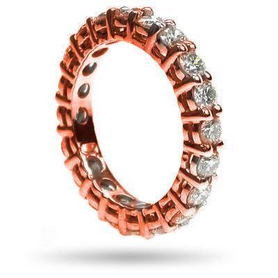 2.30 CT Round Cut Natural Diamonds - Eternity Rings