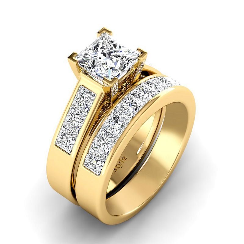 2.35-7.85 CT Princess Cut Diamonds - Bridal Set