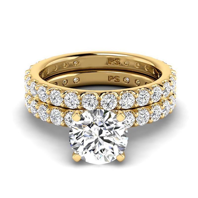 2.40-7.90 CT Round Cut Diamonds - Bridal Set