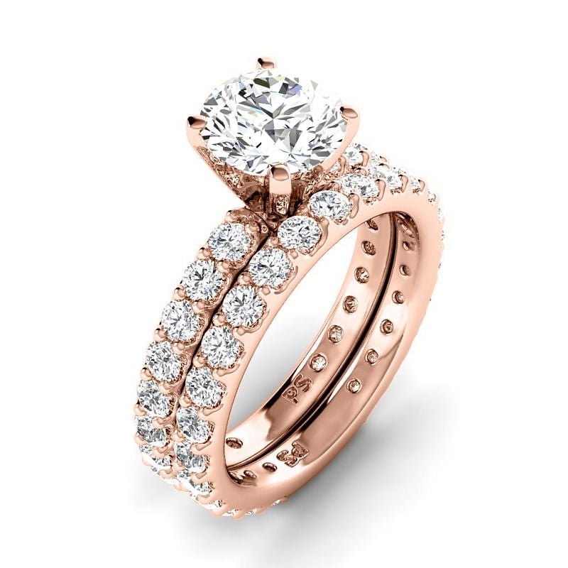 2.40-7.90 CT Round Cut Diamonds - Bridal Set