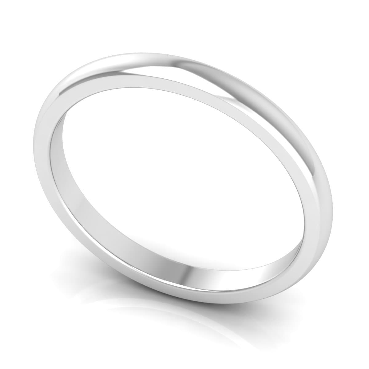 2.5 mm Plain Wedding Band in 14KT, 18KT & Platinum