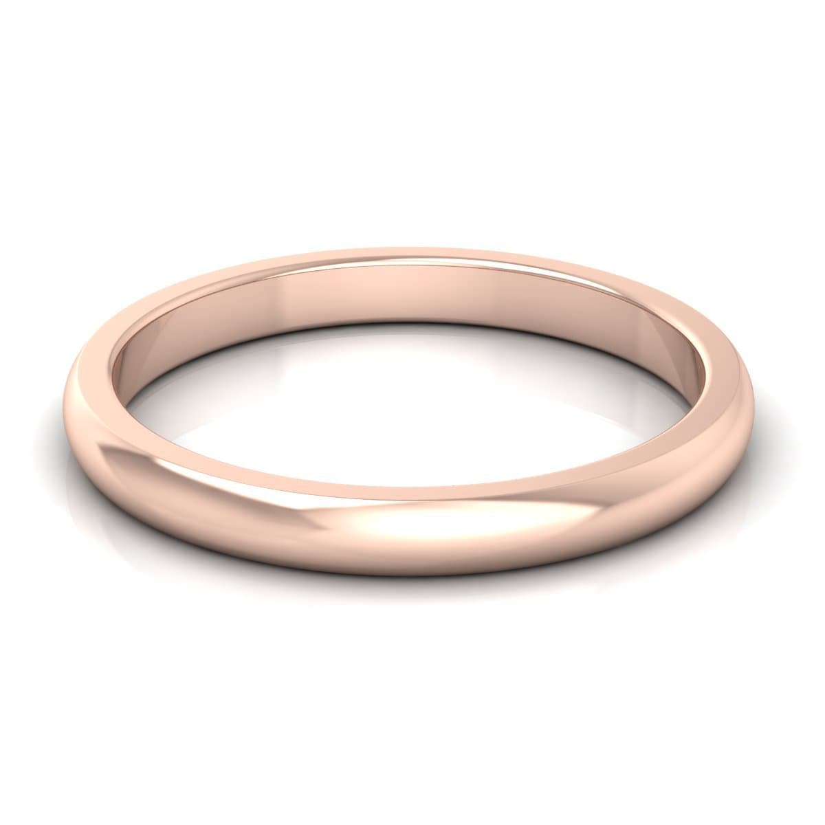 2.5 mm Plain Wedding Band in 14KT, 18KT & Platinum - Primestyle.com