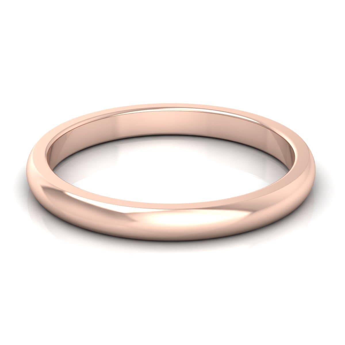 2.5 mm Plain Wedding Band in 14KT, 18KT &amp; Platinum - Primestyle.com