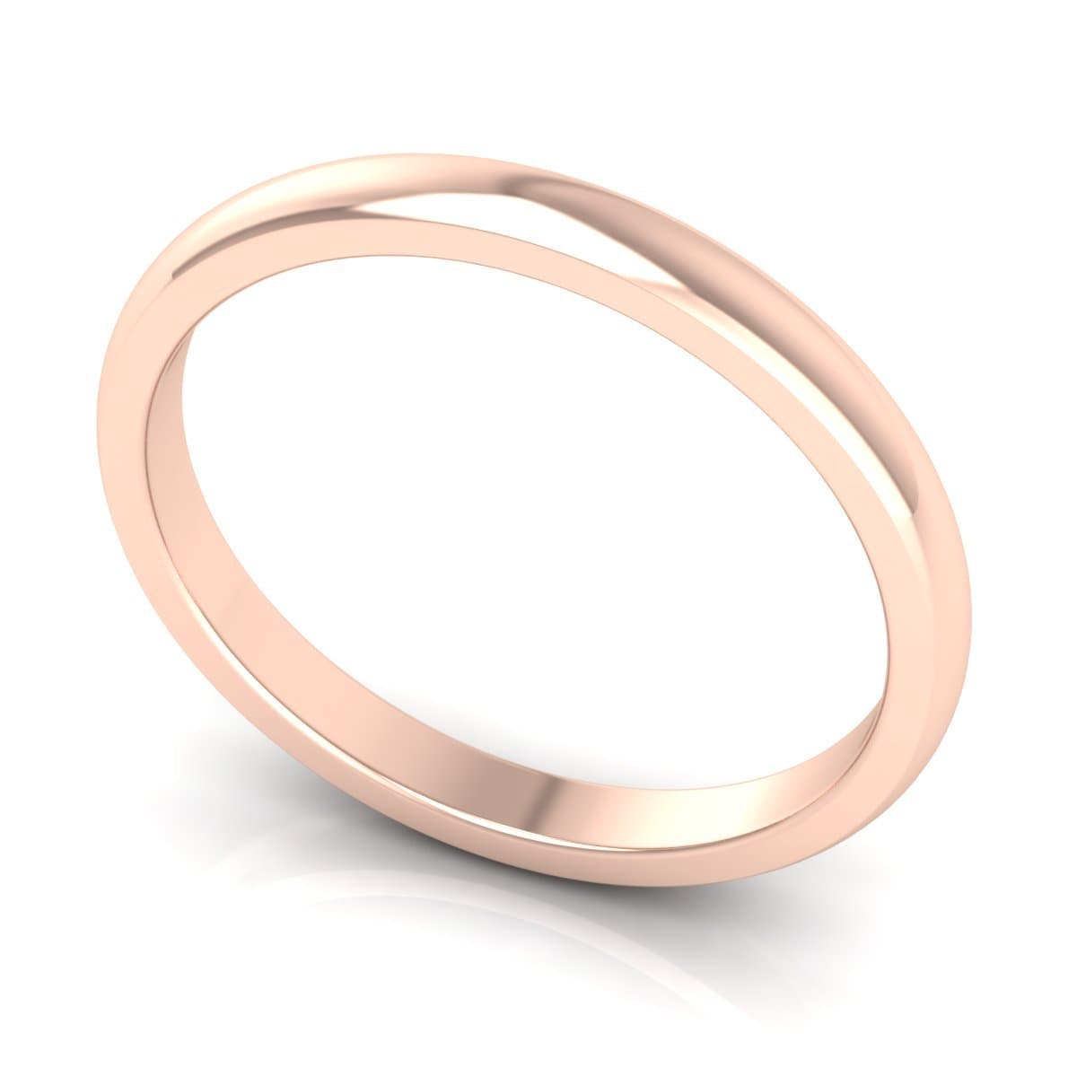 2.5 mm Plain Wedding Band in 14KT, 18KT &amp; Platinum - Primestyle.com