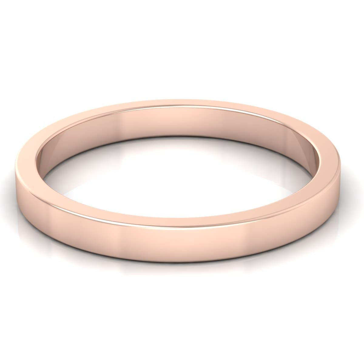 2.5 mm Plain Wedding Band in 14KT, 18KT &amp; Platinum - Primestyle.com