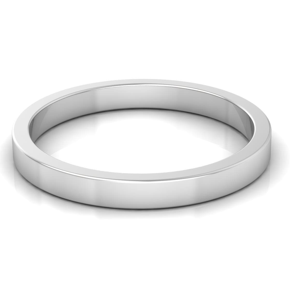 2.5 mm Plain Wedding Band in 14KT, 18KT &amp; Platinum - Primestyle.com