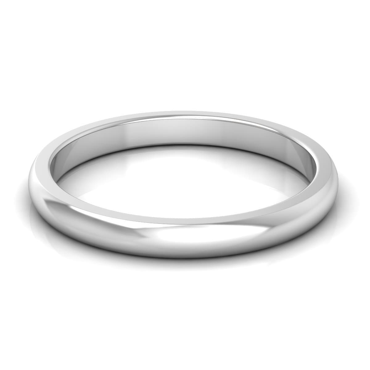 2.5 mm Plain Wedding Band in 14KT, 18KT &amp; Platinum - Primestyle.com