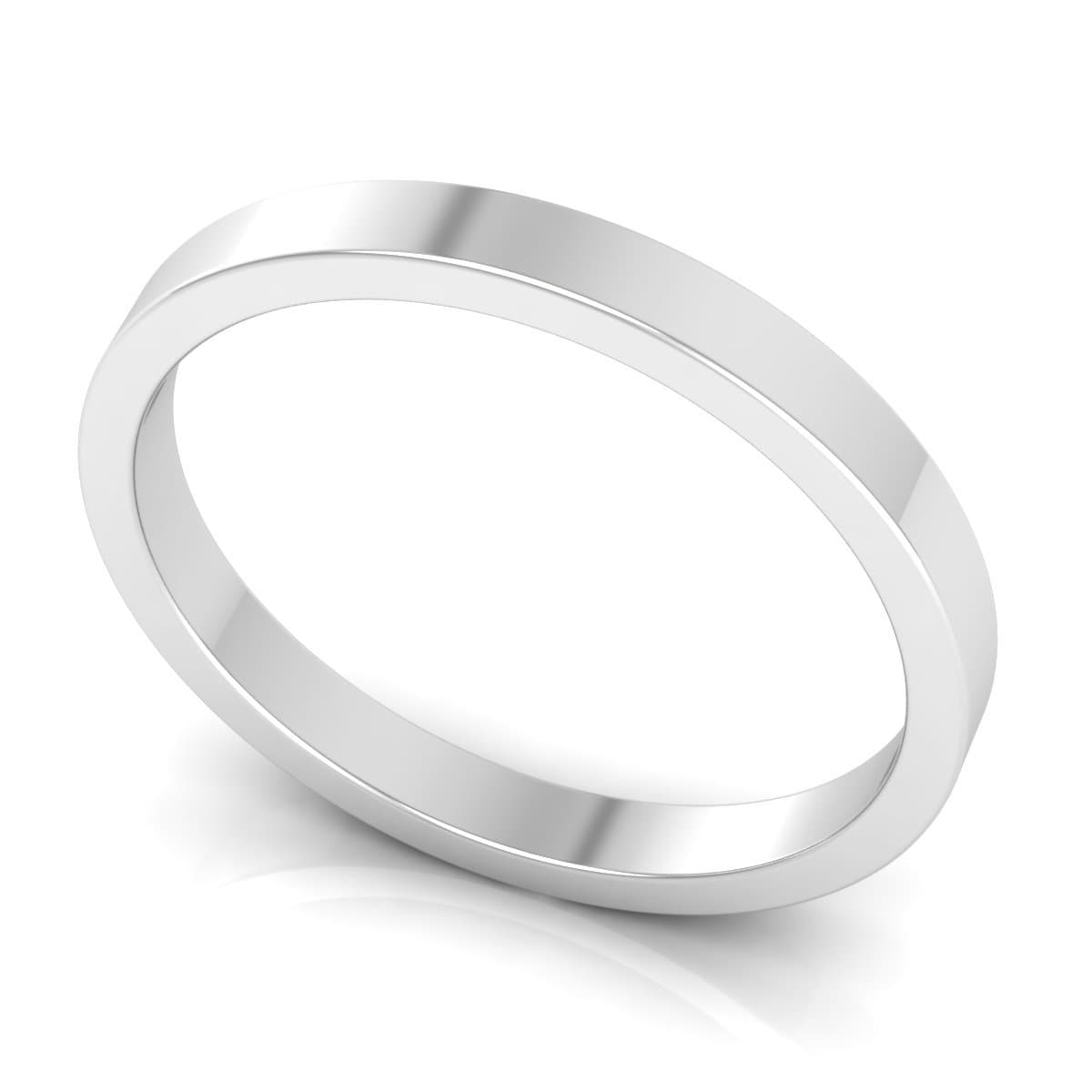 2.5 mm Plain Wedding Band in 14KT, 18KT &amp; Platinum - Primestyle.com