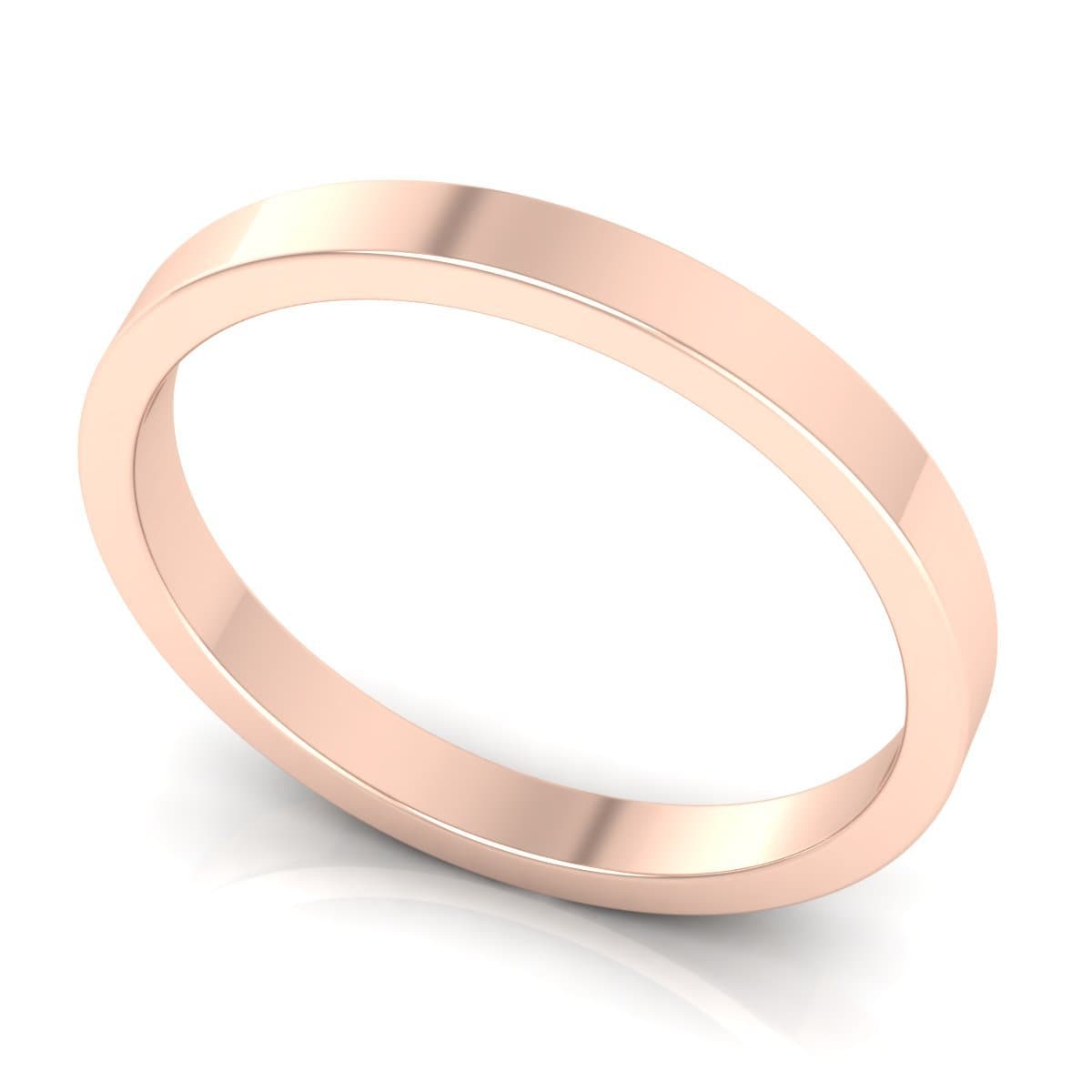 2.5 mm Plain Wedding Band in 14KT, 18KT &amp; Platinum - Primestyle.com