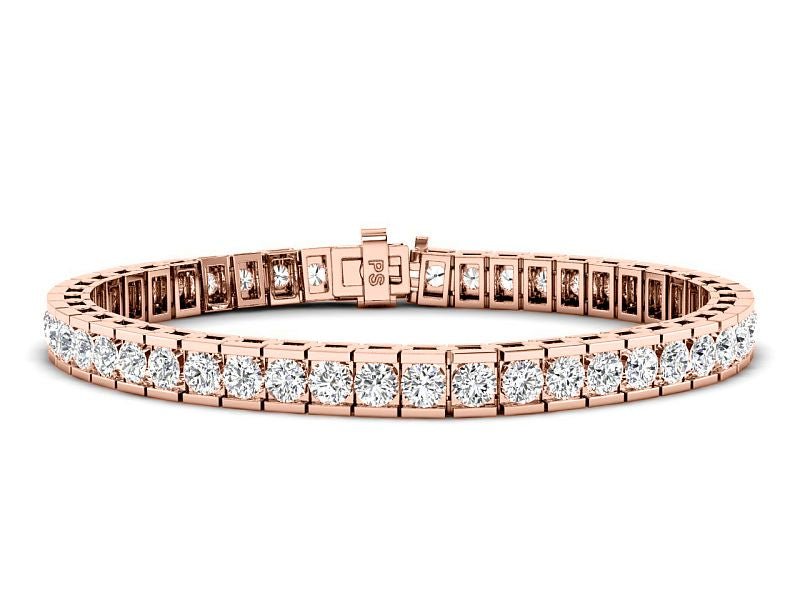 2.50-10.50 CT Round Cut Lab Grown Diamonds - Tennis Bracelet - Primestyle.com