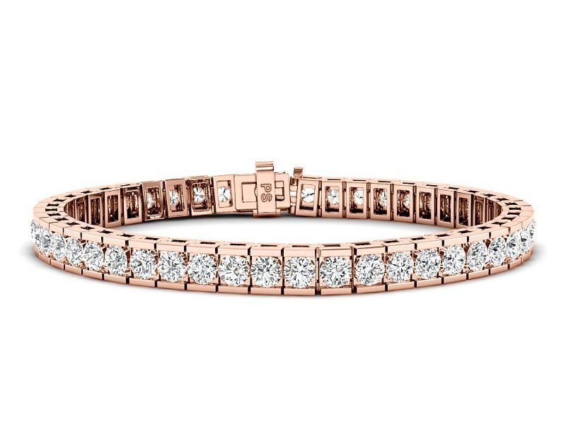 2.50-10.50 CT Round Cut Diamonds - Tennis Bracelet