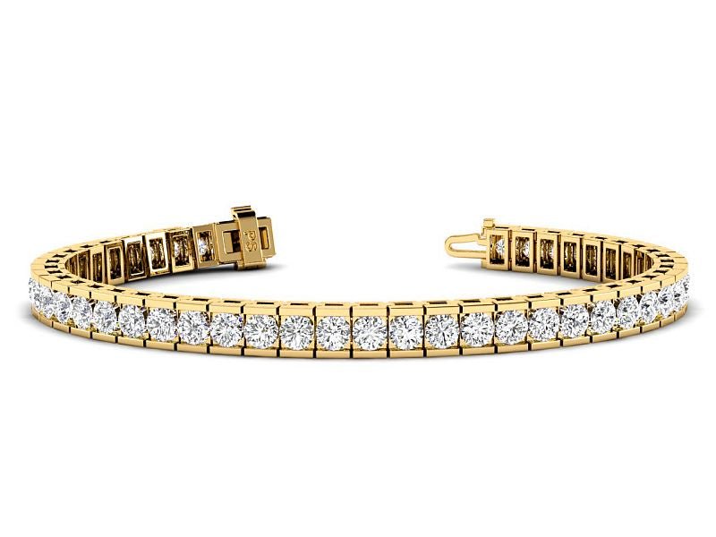 2.50-10.50 CT Round Cut Lab Grown Diamonds - Tennis Bracelet - Primestyle.com