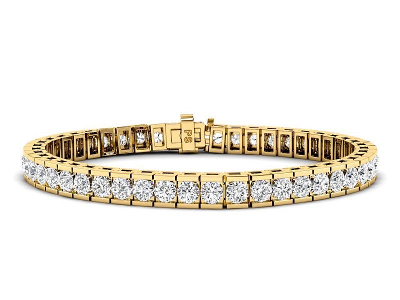 2.50-10.50 CT Round Cut Lab Grown Diamonds - Tennis Bracelet - Primestyle.com