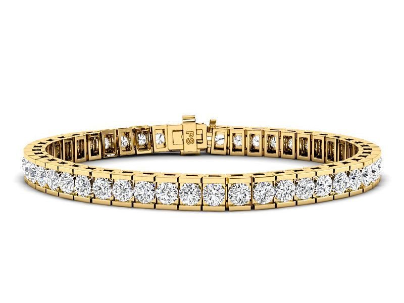 2.50 - 10.50 CT Round Cut Lab Grown Diamonds - Tennis Bracelet - Primestyle.com