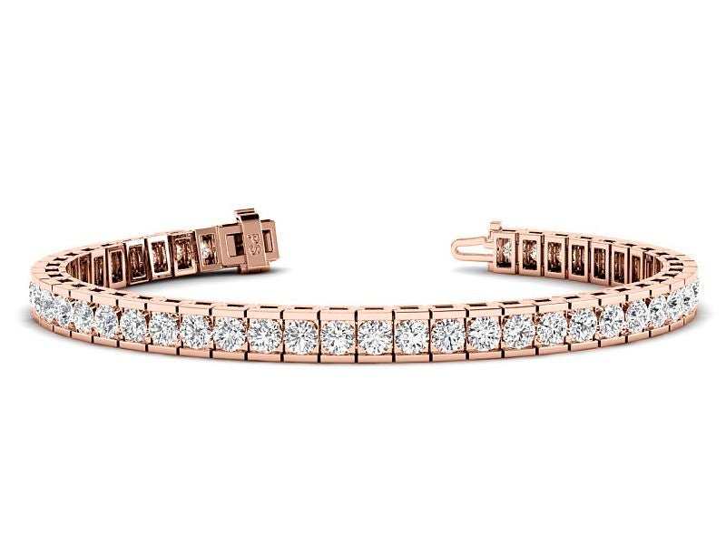 2.50-10.50 CT Round Cut Lab Grown Diamonds - Tennis Bracelet - Primestyle.com
