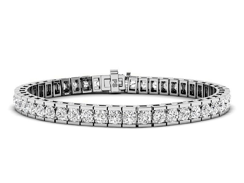 2.50-10.50 CT Round Cut Lab Grown Diamonds - Tennis Bracelet - Primestyle.com