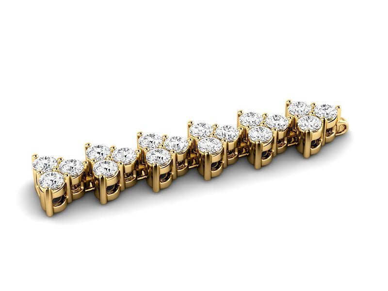2.50 - 5.50 CT Round Cut Lab Grown Diamonds - Diamond Bracelet - Primestyle.com