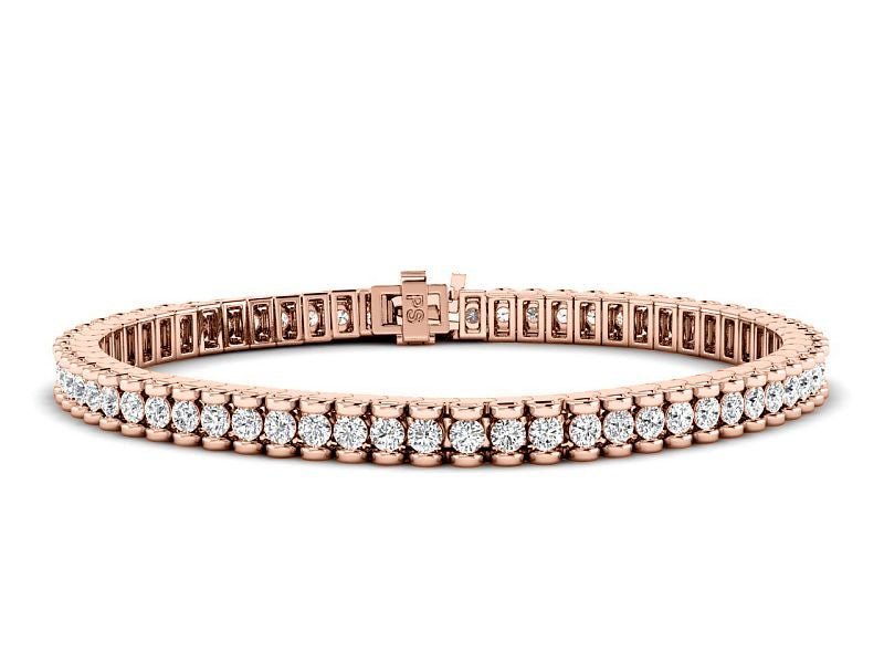 2.50 - 6.00 CT Round Cut Lab Grown Diamonds - Tennis Bracelet - Primestyle.com