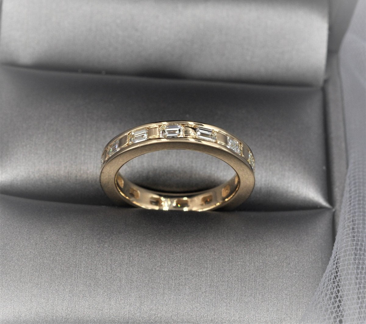 2.50 CT Emerald Cut Natural Diamonds - Eternity Rings