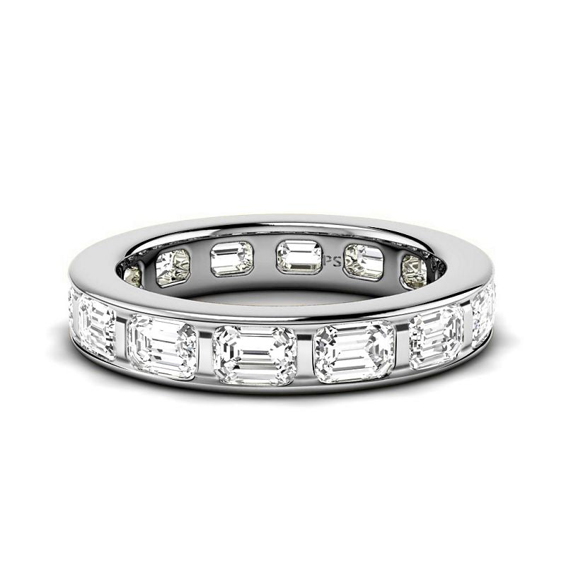 2.50 CT Emerald Cut Diamonds - Eternity Rings