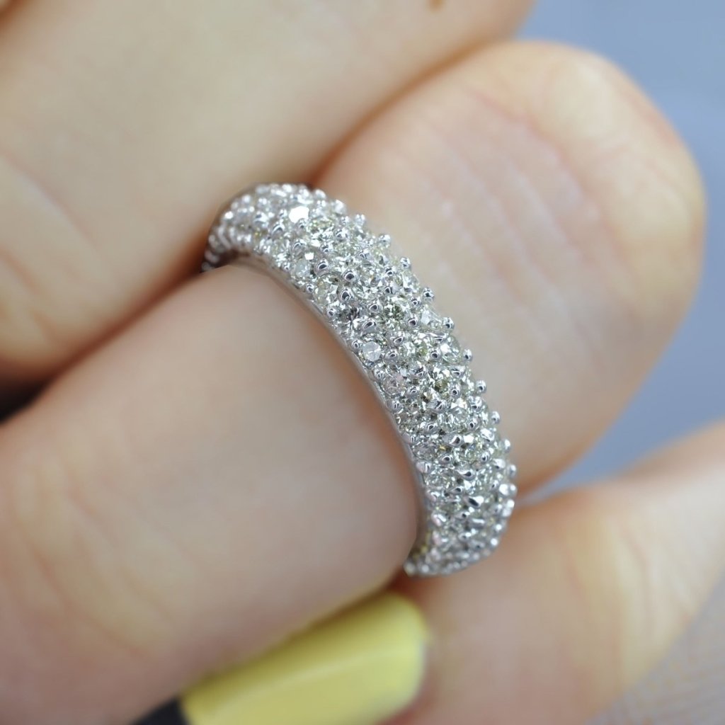 2.50 CT Round Cut Natural Diamonds - Eternity Rings