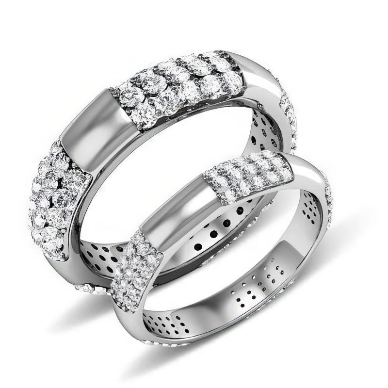2.50 CT Round Cut Diamonds - Wedding Set - Primestyle.com