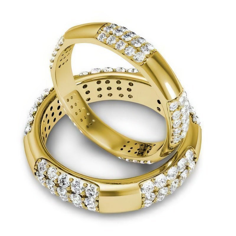 2.50 CT Round Cut Natural Diamonds - Wedding Sets