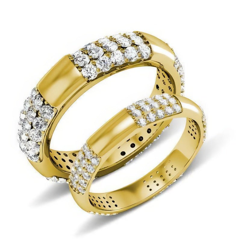 2.50 CT Round Cut Natural Diamonds - Wedding Sets