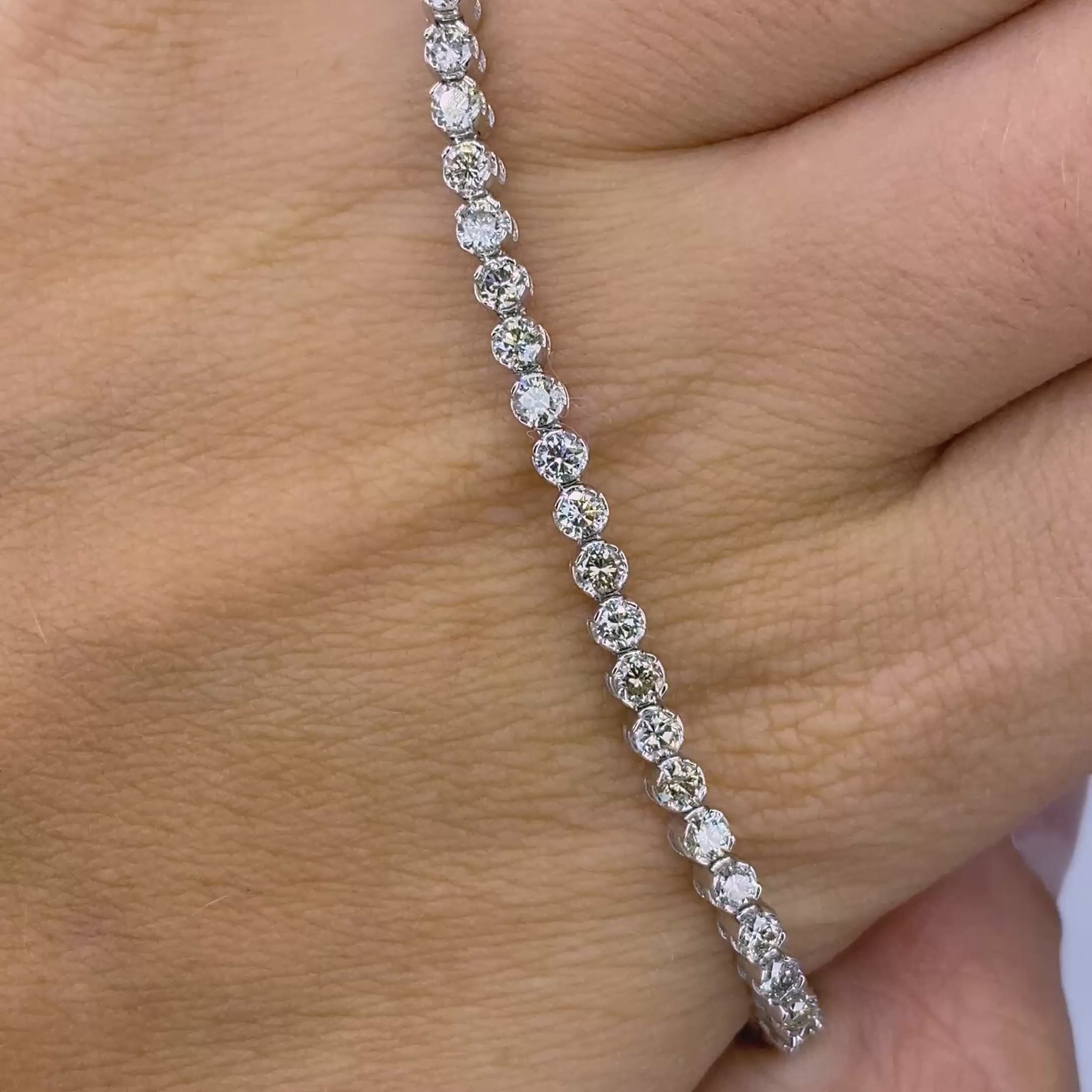 Prestige 3.25CT Round Cut Diamond Tennis Bracelet in 14KT White Gold