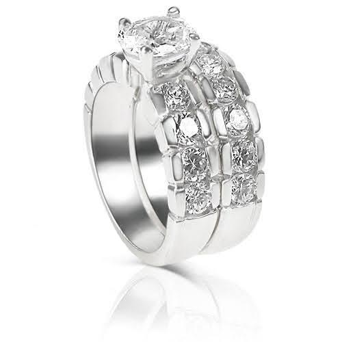 2.60-3.75 CT Round &amp; Oval Cut Diamonds - Bridal Set - Primestyle.com