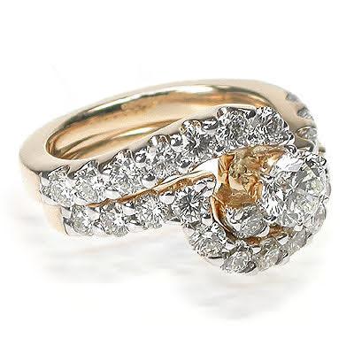 2.75-3.90 CT Round Cut Natural Diamonds - Bridal Set