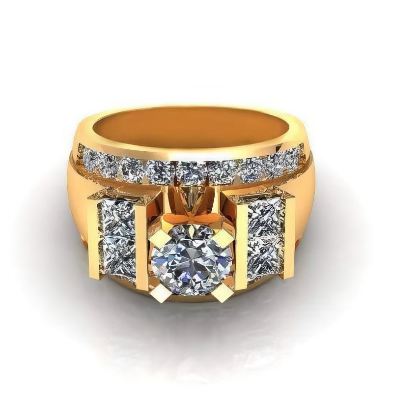 2.80-3.95 CT Round &amp; Princess Cut Diamonds - Engagement Ring - Primestyle.com