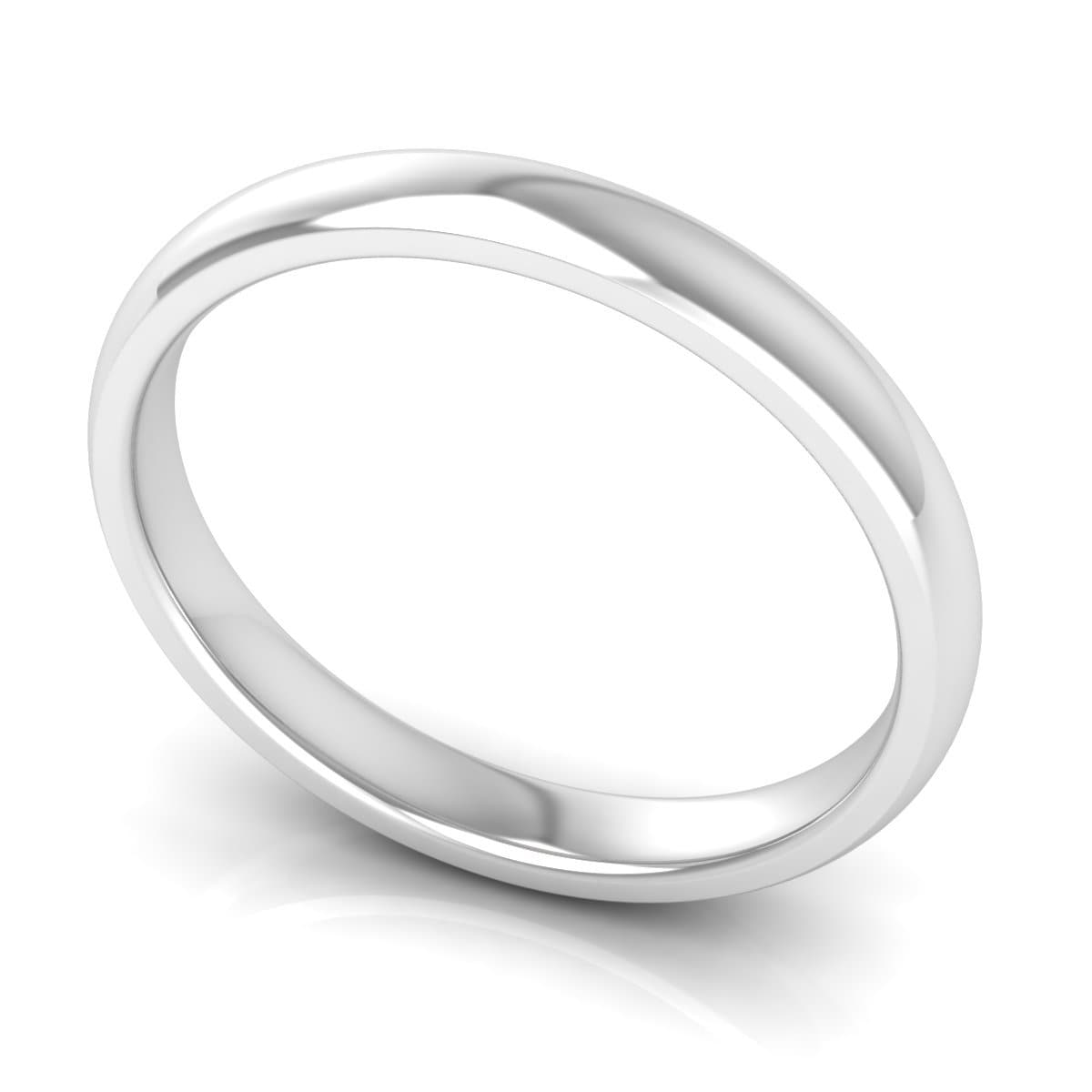 3.0 mm Comfort Fit Plain Wedding Band in 14KT, 18KT & Platinum - Primestyle.com