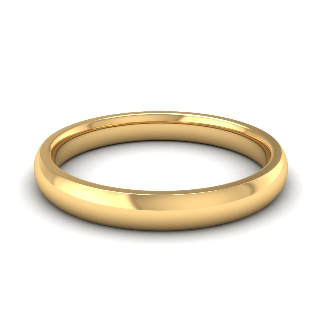 3.0 mm Comfort Fit Plain Wedding Band in 14KT, 18KT & Platinum - Primestyle.com