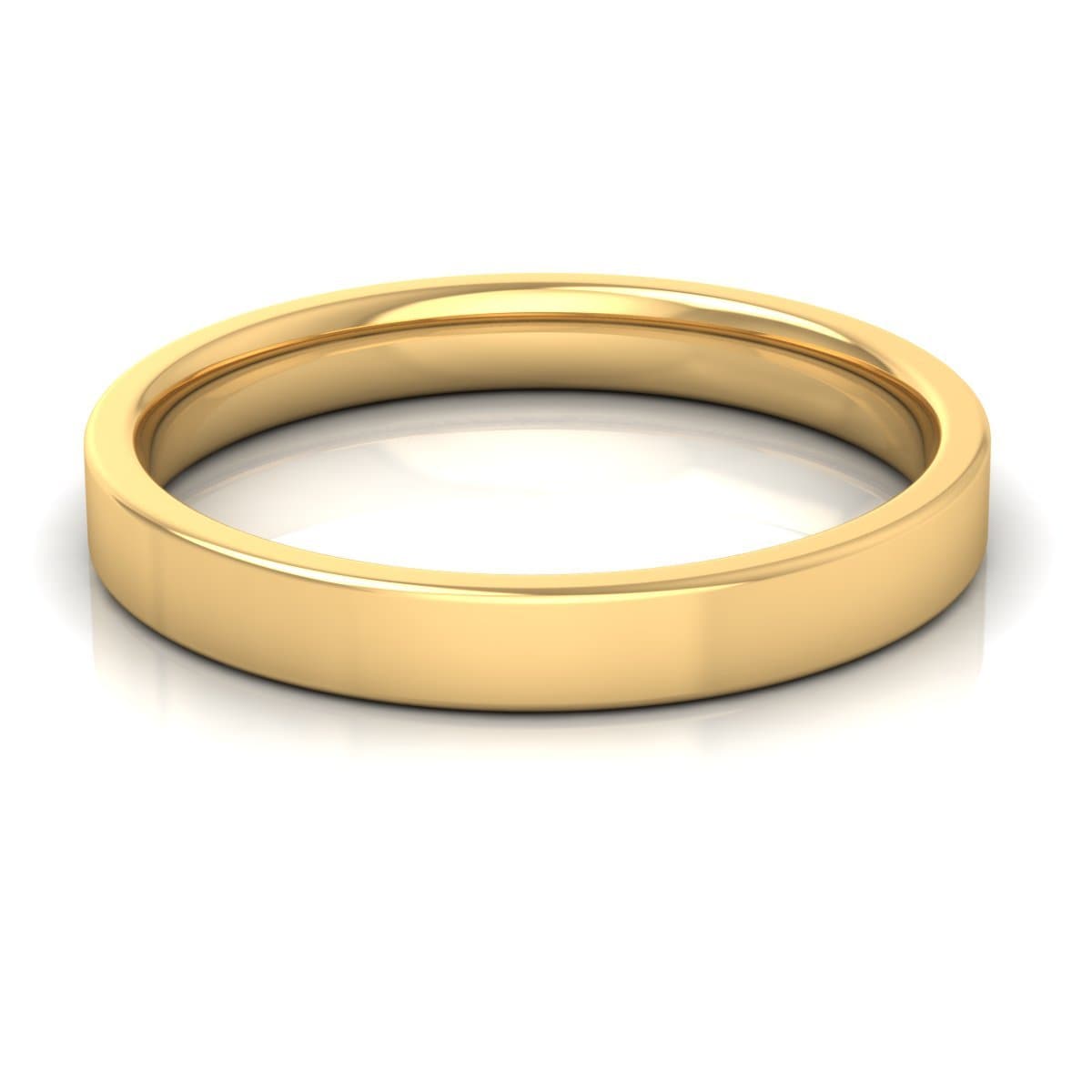 3.0 mm Comfort Fit Plain Wedding Band in 14KT, 18KT & Platinum - Primestyle.com