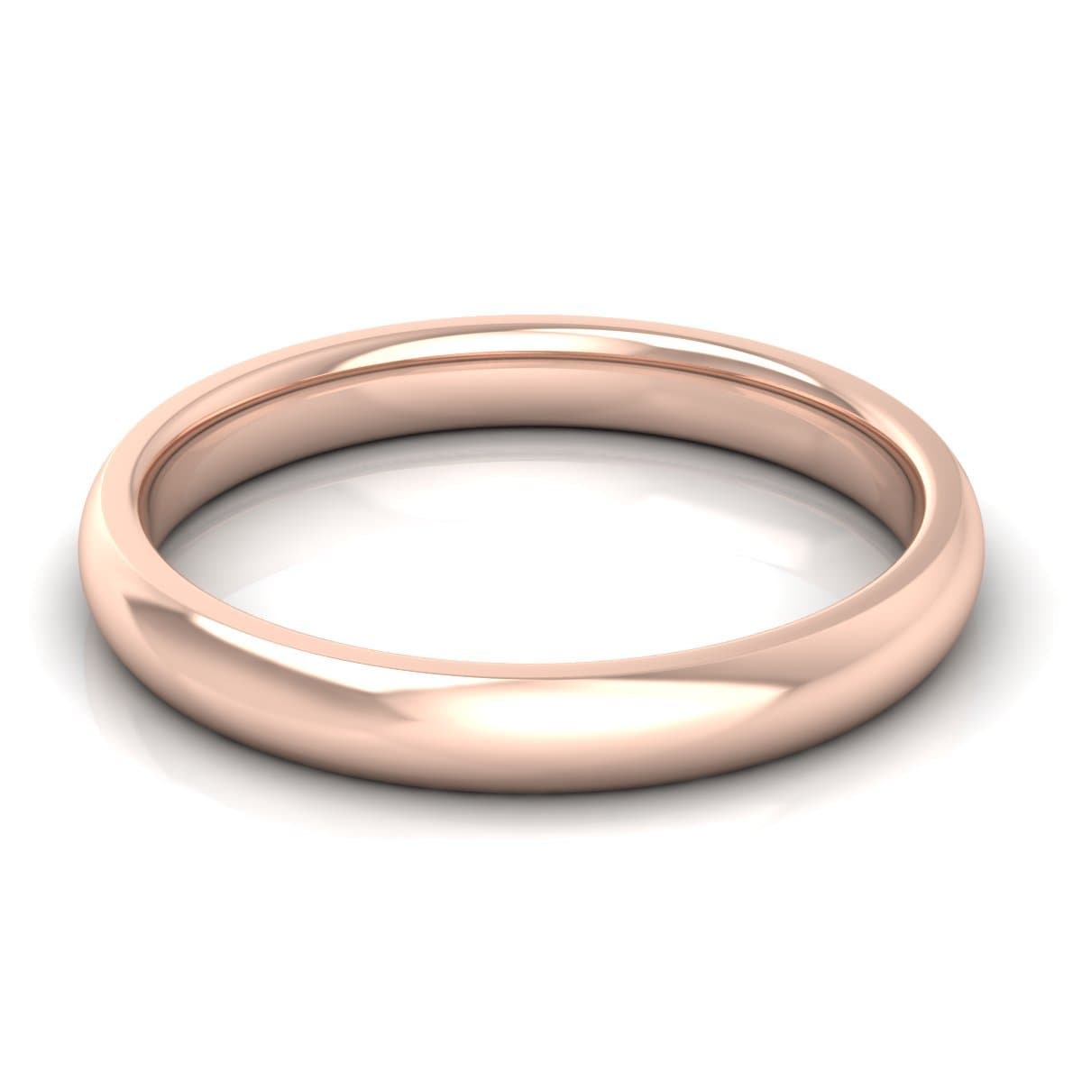 3.0 mm Comfort Fit Plain Wedding Band in 14KT, 18KT & Platinum