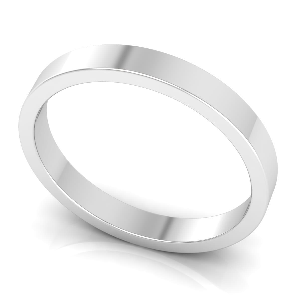 3.0 mm Plain Wedding Band in 14KT, 18KT &amp; Platinum - Primestyle.com