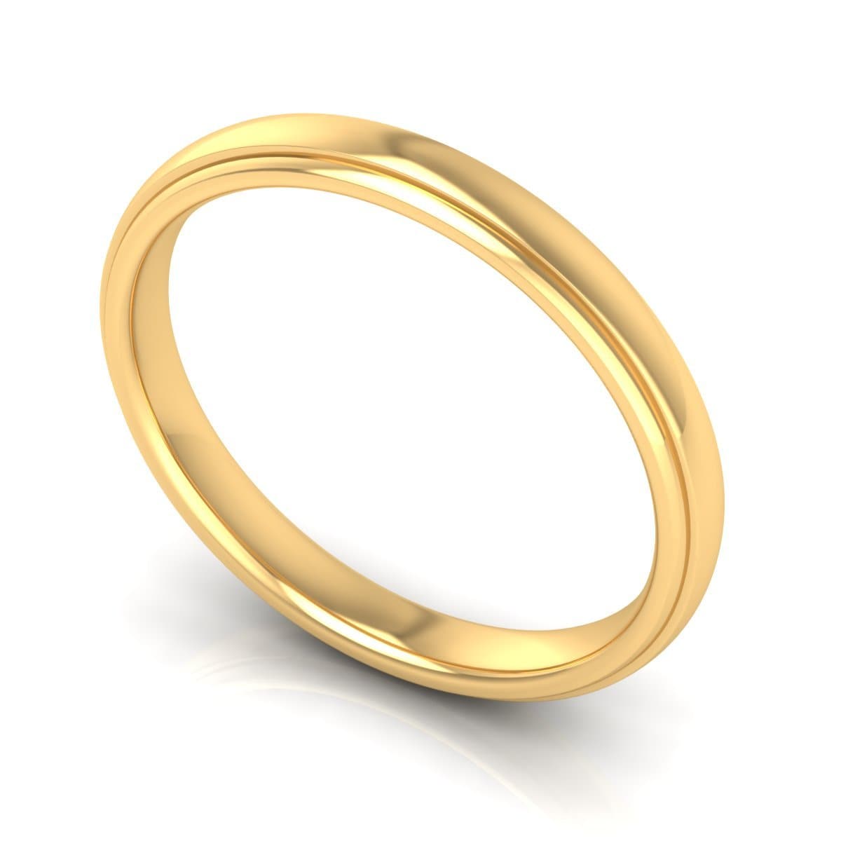 3.0 mm Plain Wedding Band in 14KT, 18KT &amp; Platinum - Primestyle.com