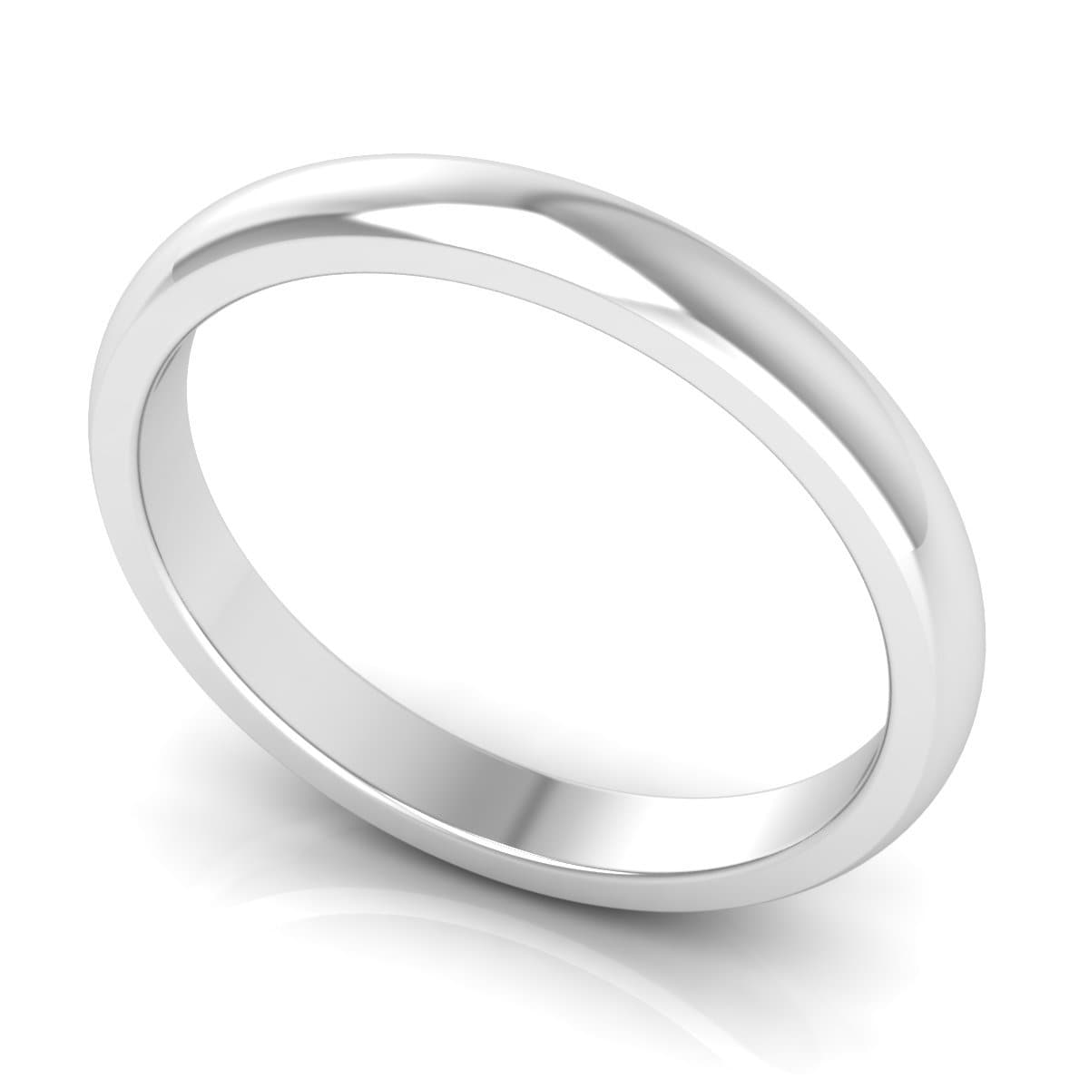 3.0 mm Plain Wedding Band in 14KT, 18KT &amp; Platinum - Primestyle.com