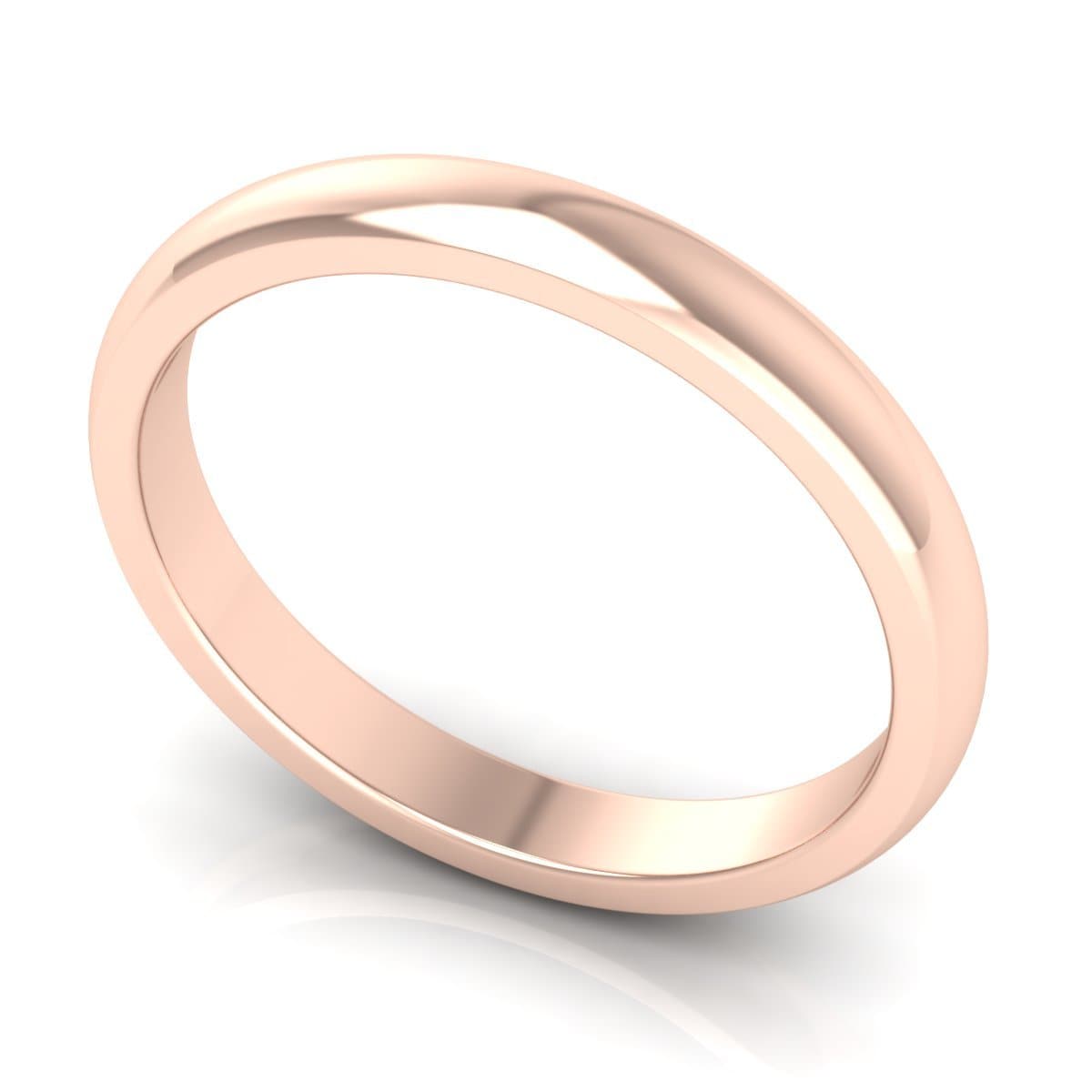 3.0 mm Plain Wedding Band in 14KT, 18KT & Platinum - Primestyle.com