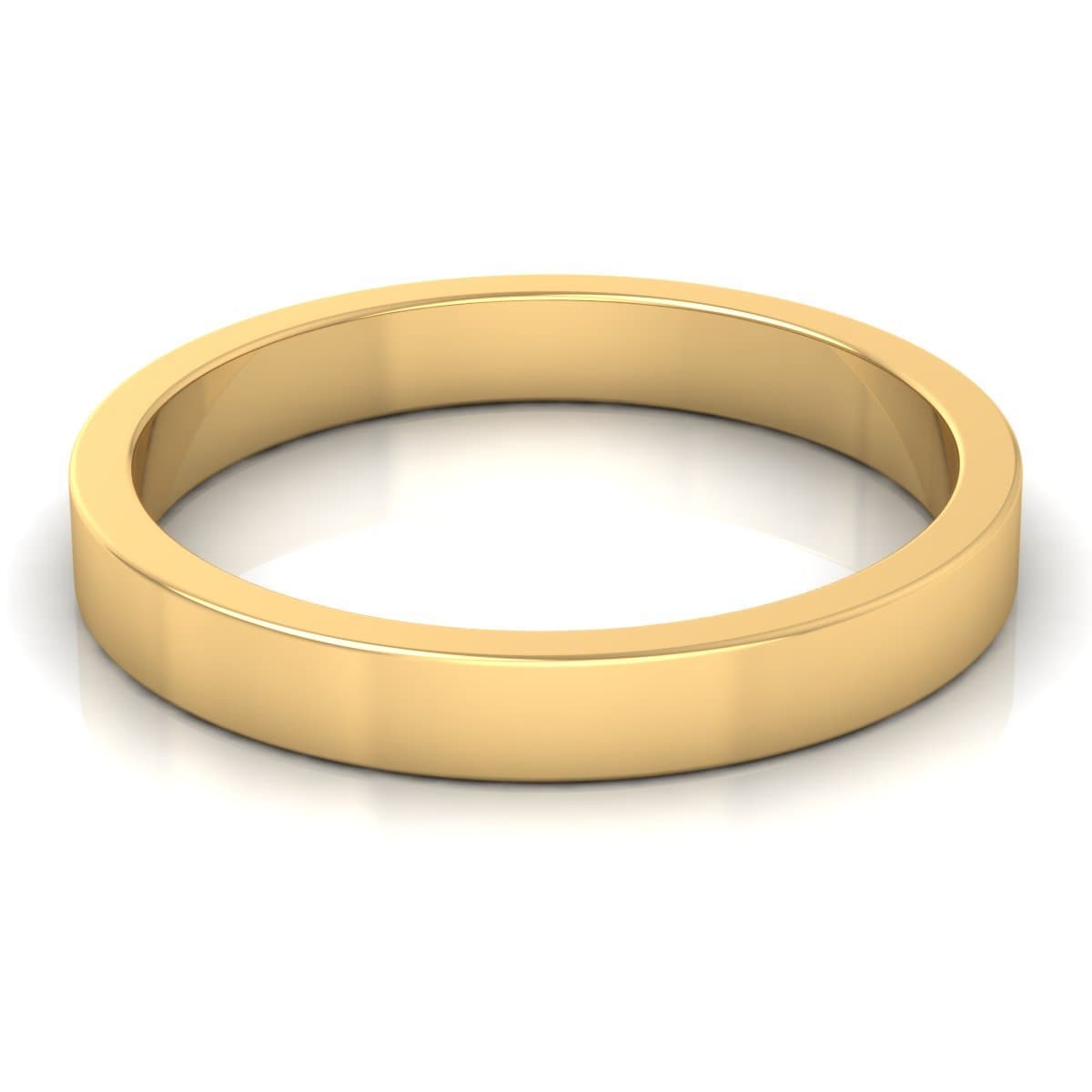 3.0 mm Plain Wedding Band in 14KT, 18KT & Platinum