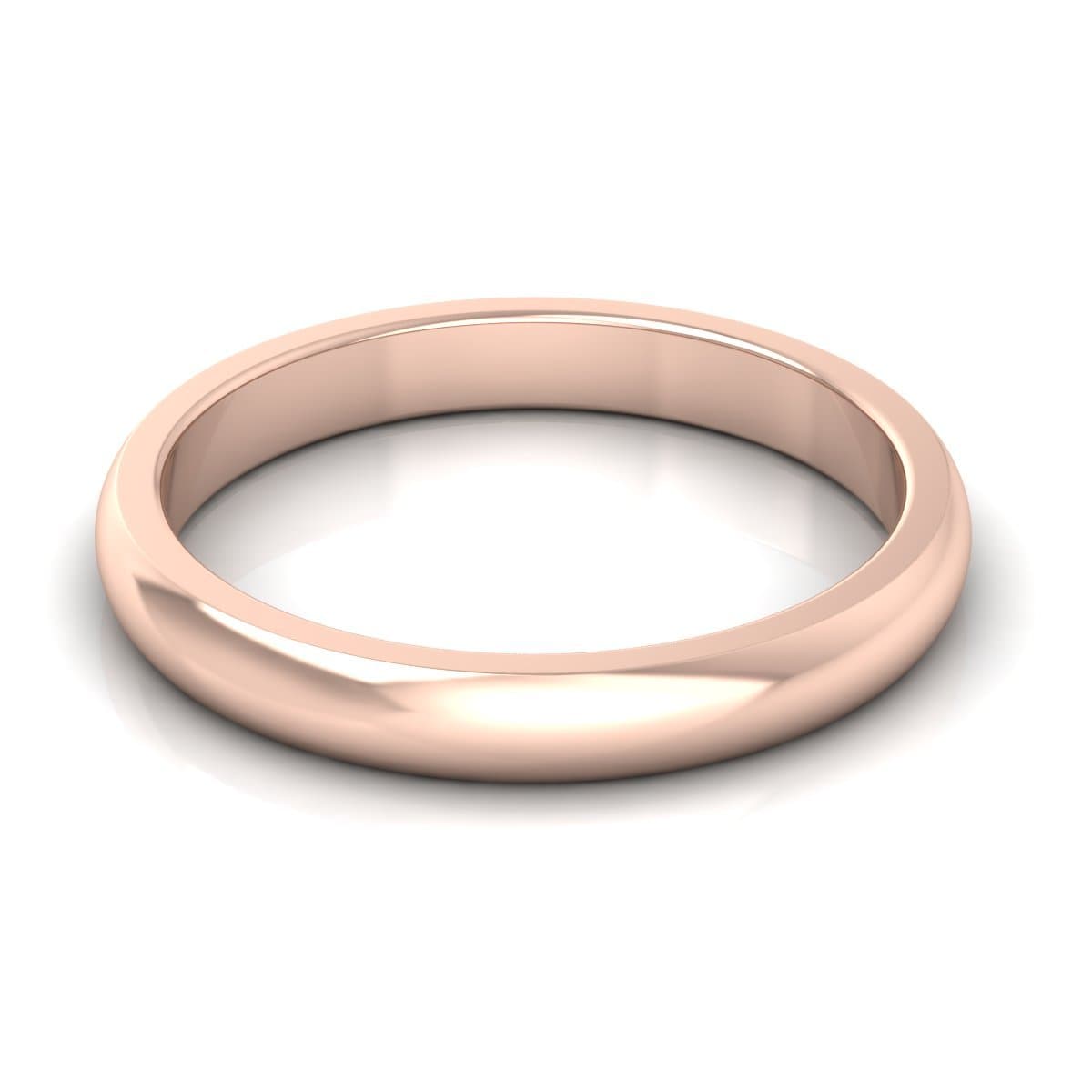 3.0 mm Plain Wedding Band in 14KT, 18KT & Platinum - Primestyle.com