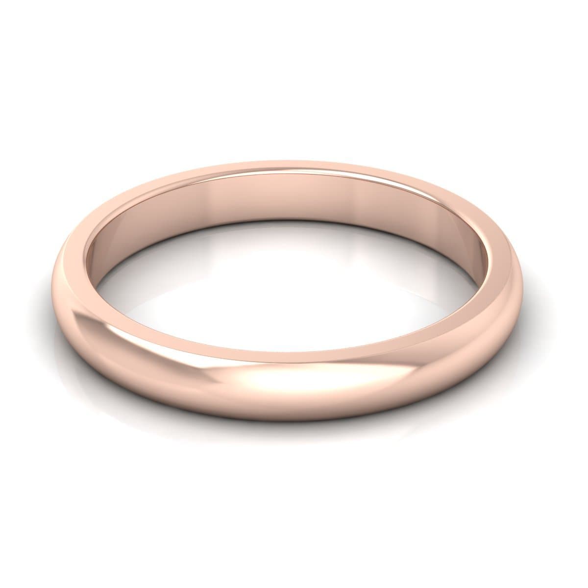 3.0 mm Plain Wedding Band in 14KT, 18KT &amp; Platinum - Primestyle.com