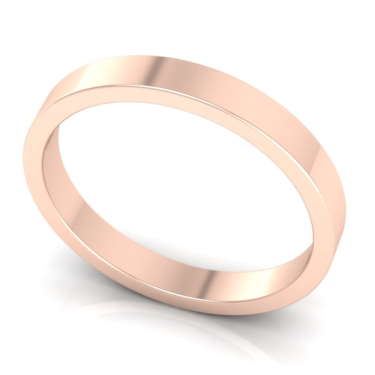 3.0 mm Plain Wedding Band in 14KT, 18KT &amp; Platinum - Primestyle.com