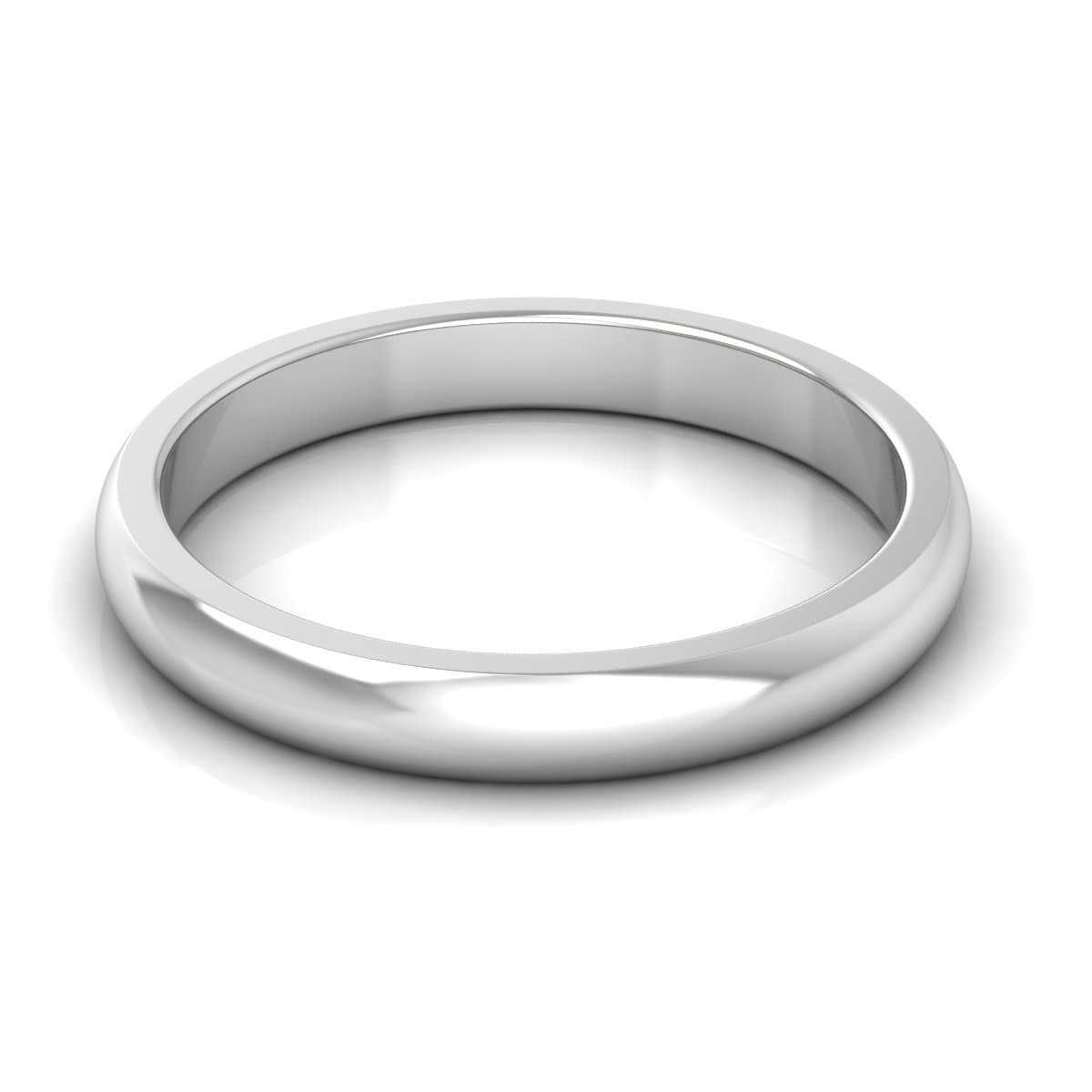 3.0 mm Plain Wedding Band in 14KT, 18KT & Platinum