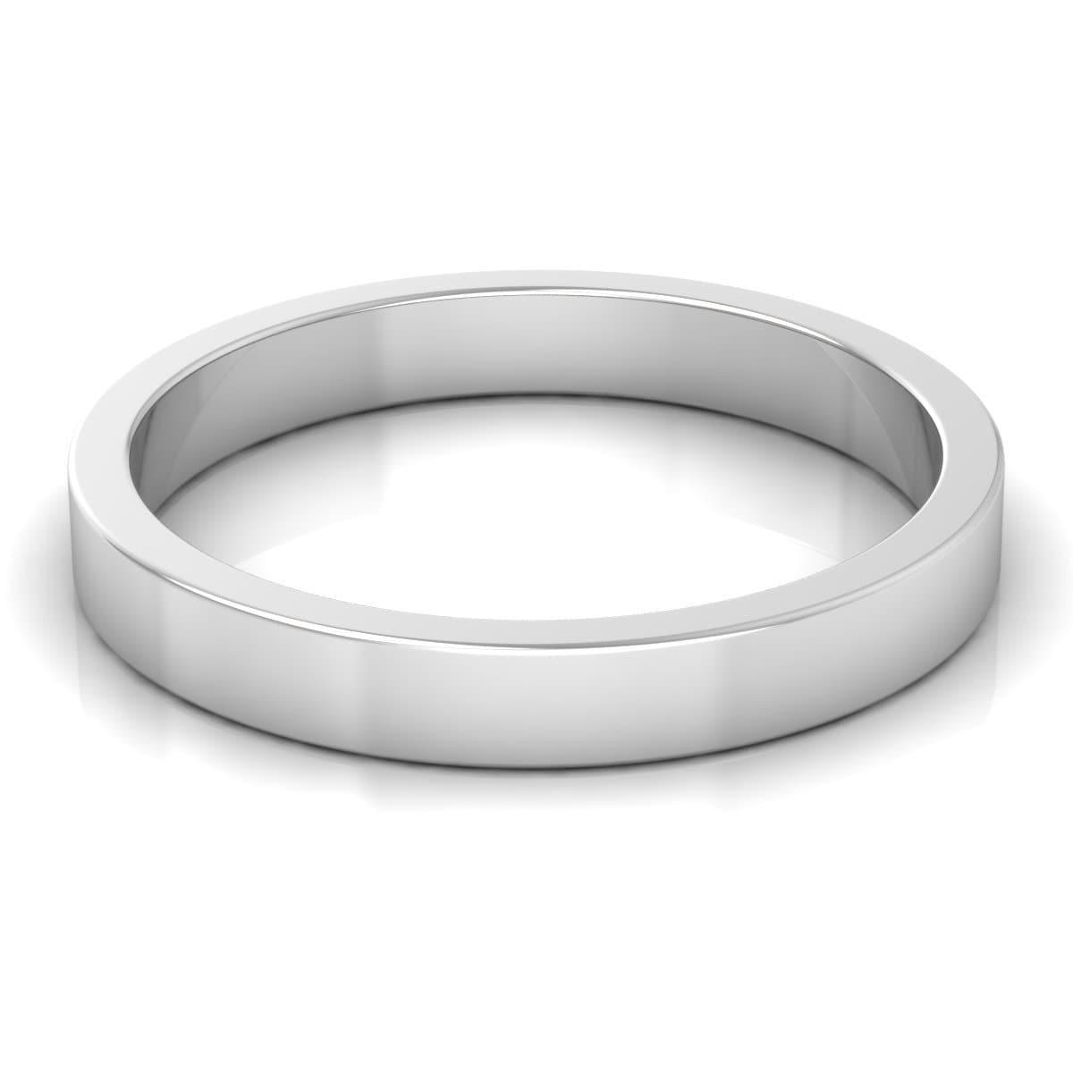 3.0 mm Plain Wedding Band in 14KT, 18KT & Platinum - Primestyle.com